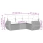vidaXL 4-tlg. Garten-Sofagarnitur mit Kissen Grau Poly Rattan vidaXL 4-tlg. Garten-Sofagarnitur mit Kissen Grau Poly Rattan