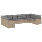vidaXL 10-tlg. Garten-Sofagarnitur mit Kissen Beige Poly Rattan vidaXL 10-tlg. Garten-Sofagarnitur mit Kissen Beige Poly Rattan