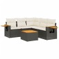 vidaXL 6-tlg. Garten-Sofagarnitur mit Kissen Schwarz Poly Rattan vidaXL 6-tlg. Garten-Sofagarnitur mit Kissen Schwarz Poly Rattan