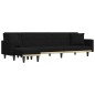 vidaXL Schlafsofa in L-Form Schwarz 275x140x70 cm Stoff vidaXL Schlafsofa in L-Form Schwarz 275x140x70 cm Stoff