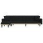 vidaXL Schlafsofa in L-Form Schwarz 275x140x70 cm Stoff vidaXL Schlafsofa in L-Form Schwarz 275x140x70 cm Stoff