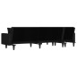 vidaXL Schlafsofa in L-Form Schwarz 275x140x70 cm Stoff vidaXL Schlafsofa in L-Form Schwarz 275x140x70 cm Stoff