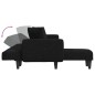 vidaXL Schlafsofa in L-Form Schwarz 275x140x70 cm Stoff vidaXL Schlafsofa in L-Form Schwarz 275x140x70 cm Stoff