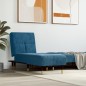 vidaXL Chaiselongue Blau Samt vidaXL Chaiselongue Blau Samt