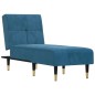 vidaXL Chaiselongue Blau Samt vidaXL Chaiselongue Blau Samt