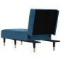 vidaXL Chaiselongue Blau Samt vidaXL Chaiselongue Blau Samt