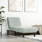 vidaXL Chaiselongue Hellgrau Samt vidaXL Chaiselongue Hellgrau Samt