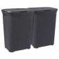Curver Wäschekorb mit Deckel Style 2x60L Anthrazit Curver Wäschekorb mit Deckel Style 2x60L Anthrazit