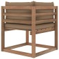 Outdoor-Ecksofa Paletten mit Kissen in Taupe Outdoor-Ecksofa Paletten mit Kissen in Taupe