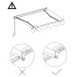 vidaXL Automatisch Einziehbare Markise 500×300 cm Anthrazit vidaXL Automatisch Einziehbare Markise 500×300 cm Anthrazit