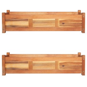 vidaXL Garten-Hochbeete 2 Stk. Akazienholz 100x30x25 cm 