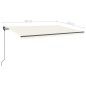 vidaXL Markise Automatisch Einziehbar mit Pfosten 5x3 m Creme vidaXL Markise Automatisch Einziehbar mit Pfosten 5x3 m Creme