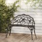 vidaXL Gartenbank 100 cm Aluminiumguss Schwarz vidaXL Gartenbank 100 cm Aluminiumguss Schwarz