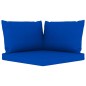 6-tlg. Garten-Lounge-Set mit Blauen Kissen 6-tlg. Garten-Lounge-Set mit Blauen Kissen