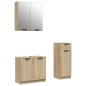 vidaXL 3-tlg. Badmöbel-Set Sonoma-Eiche Holzwerkstoff vidaXL 3-tlg. Badmöbel-Set Sonoma-Eiche Holzwerkstoff