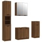 vidaXL 4-tlg. Badmöbel-Set Braun Eichen-Optik Holzwerkstoff vidaXL 4-tlg. Badmöbel-Set Braun Eichen-Optik Holzwerkstoff