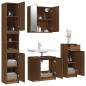 vidaXL 4-tlg. Badmöbel-Set Braun Eichen-Optik Holzwerkstoff vidaXL 4-tlg. Badmöbel-Set Braun Eichen-Optik Holzwerkstoff
