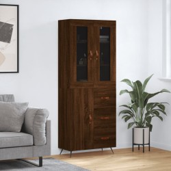 vidaXL Highboard Braun Eichen-Optik 69,5x34x180 cm Holzwerkstoff