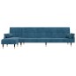vidaXL Schlafsofa in L-Form Blau 271x140x70 cm Samt vidaXL Schlafsofa in L-Form Blau 271x140x70 cm Samt