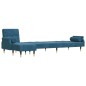 vidaXL Schlafsofa in L-Form Blau 271x140x70 cm Samt vidaXL Schlafsofa in L-Form Blau 271x140x70 cm Samt
