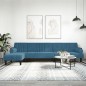 vidaXL Schlafsofa in L-Form Blau 260x140x70 cm Samt vidaXL Schlafsofa in L-Form Blau 260x140x70 cm Samt