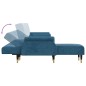 vidaXL Schlafsofa in L-Form Blau 271x140x70 cm Samt vidaXL Schlafsofa in L-Form Blau 271x140x70 cm Samt