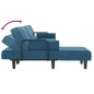 vidaXL Schlafsofa in L-Form Blau 260x140x70 cm Samt vidaXL Schlafsofa in L-Form Blau 260x140x70 cm Samt