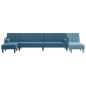 vidaXL Schlafsofa in L-Form Blau 260x140x70 cm Samt vidaXL Schlafsofa in L-Form Blau 260x140x70 cm Samt