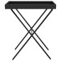 vidaXL Tabletttisch Klappbar Schwarz 65x40x75 cm Poly Rattan vidaXL Tabletttisch Klappbar Schwarz 65x40x75 cm Poly Rattan