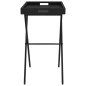 vidaXL Tabletttisch Klappbar Schwarz 65x40x75 cm Poly Rattan vidaXL Tabletttisch Klappbar Schwarz 65x40x75 cm Poly Rattan