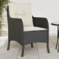 vidaXL Gartenstühle mit Kissen 2 Stk. Schwarz Poly Rattan vidaXL Gartenstühle mit Kissen 2 Stk. Schwarz Poly Rattan