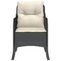 vidaXL Gartenstühle mit Kissen 2 Stk. Schwarz Poly Rattan vidaXL Gartenstühle mit Kissen 2 Stk. Schwarz Poly Rattan