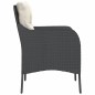 vidaXL Gartenstühle mit Kissen 2 Stk. Schwarz Poly Rattan vidaXL Gartenstühle mit Kissen 2 Stk. Schwarz Poly Rattan