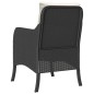 vidaXL Gartenstühle mit Kissen 2 Stk. Schwarz Poly Rattan vidaXL Gartenstühle mit Kissen 2 Stk. Schwarz Poly Rattan