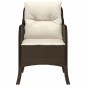 vidaXL Gartenstühle mit Kissen 2 Stk. Braun Poly Rattan vidaXL Gartenstühle mit Kissen 2 Stk. Braun Poly Rattan