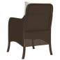 vidaXL Gartenstühle mit Kissen 2 Stk. Braun Poly Rattan vidaXL Gartenstühle mit Kissen 2 Stk. Braun Poly Rattan