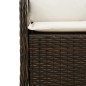 vidaXL Gartenstühle mit Kissen 2 Stk. Braun Poly Rattan vidaXL Gartenstühle mit Kissen 2 Stk. Braun Poly Rattan
