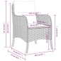 vidaXL Gartenstühle mit Kissen 2 Stk. Braun Poly Rattan vidaXL Gartenstühle mit Kissen 2 Stk. Braun Poly Rattan