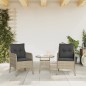 vidaXL Gartenstühle mit Kissen 2 Stk. Hellgrau Poly Rattan vidaXL Gartenstühle mit Kissen 2 Stk. Hellgrau Poly Rattan