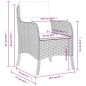 vidaXL Gartenstühle mit Kissen 2 Stk. Hellgrau Poly Rattan vidaXL Gartenstühle mit Kissen 2 Stk. Hellgrau Poly Rattan