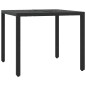 vidaXL 3-tlg. Garten-Essgruppe mit Kissen Schwarz Poly Rattan vidaXL 3-tlg. Garten-Essgruppe mit Kissen Schwarz Poly Rattan