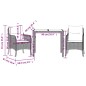 vidaXL 3-tlg. Garten-Essgruppe mit Kissen Schwarz Poly Rattan vidaXL 3-tlg. Garten-Essgruppe mit Kissen Schwarz Poly Rattan