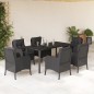 vidaXL 7-tlg. Garten-Essgruppe mit Kissen Schwarz Poly Rattan vidaXL 7-tlg. Garten-Essgruppe mit Kissen Schwarz Poly Rattan