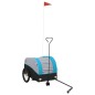 vidaXL Fahrradanhänger Schwarz und Blau 30 kg Eisen vidaXL Fahrradanhänger Schwarz und Blau 30 kg Eisen