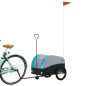 vidaXL Fahrradanhänger Schwarz und Blau 30 kg Eisen vidaXL Fahrradanhänger Schwarz und Blau 30 kg Eisen