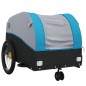 vidaXL Fahrradanhänger Schwarz und Blau 30 kg Eisen vidaXL Fahrradanhänger Schwarz und Blau 30 kg Eisen