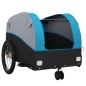 vidaXL Fahrradanhänger Schwarz und Blau 30 kg Eisen vidaXL Fahrradanhänger Schwarz und Blau 30 kg Eisen