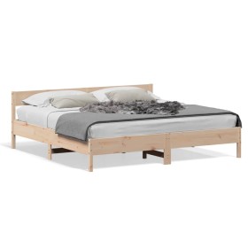 vidaXL Massivholzbett ohne Matratze 180x200 Kiefernholz