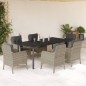 vidaXL 7-tlg. Garten-Essgruppe mit Kissen Hellgrau Poly Rattan vidaXL 7-tlg. Garten-Essgruppe mit Kissen Hellgrau Poly Rattan