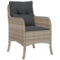 vidaXL 7-tlg. Garten-Essgruppe mit Kissen Hellgrau Poly Rattan vidaXL 7-tlg. Garten-Essgruppe mit Kissen Hellgrau Poly Rattan